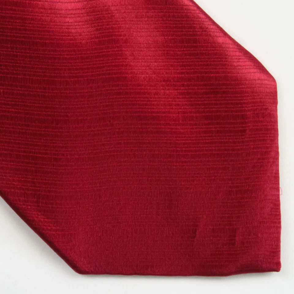 Savile Row Red Brushed Micro Stripe Mens Neck Tie 57x3.5 Bright Power Modern - Image 1 of 4
