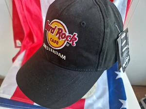 HRC Hard Rock Cafe Amsterdam Classic Logo Base Cap Basecap Hat NWT black - Picture 1 of 5