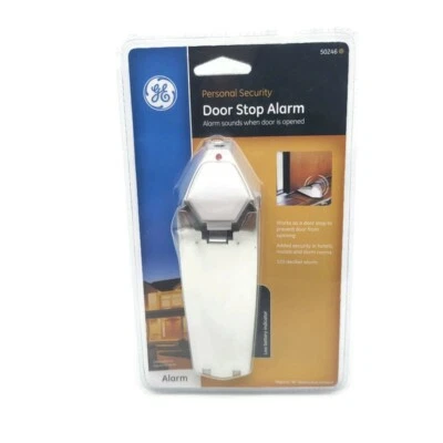 GE Personal Security Door Stop Alarm 50246 Anti Skid Surface Uses 9V Battery New - Image 1 of 4