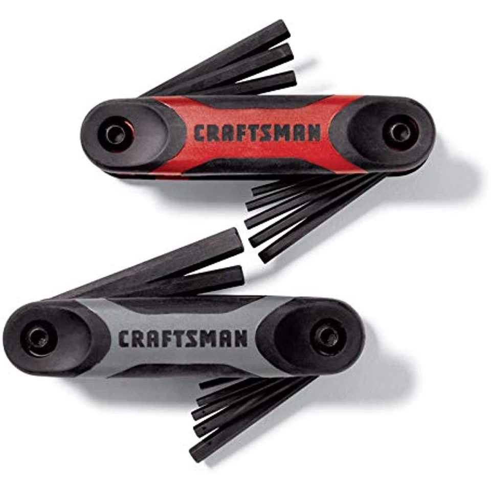 Craftsman 1/4 Metric and SAE Fold-Up Hex Key Set 17 in. 14 pc. - CMHT26008 - Image 1 of 1