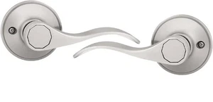Probrico Dummy Door Handle Wave Style French Door Handle Satin Nickel 2PACK - Picture 1 of 11