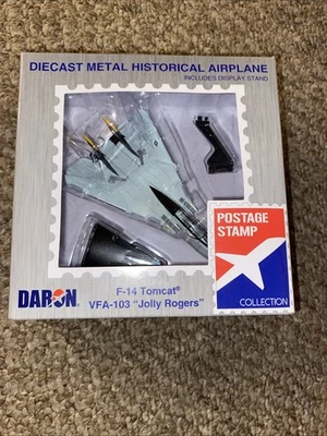 F-14 Tomcat  VFA-103 "JollyRogers"-Grumman  Diecast Metal Airplane Postage Stamp - Image 1 of 4