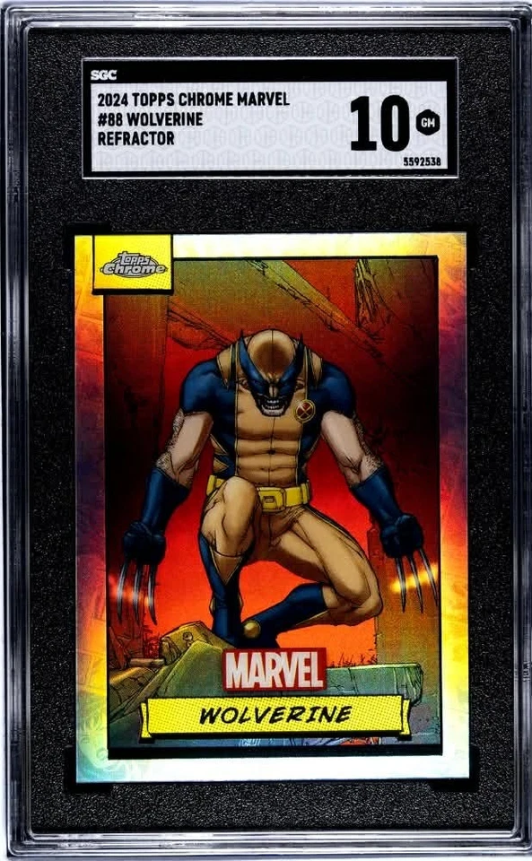 Wolverine 2024 Topps Chrome Marvel (Refractor) **SGC 10 GEM MINT** - Image 1 of 2