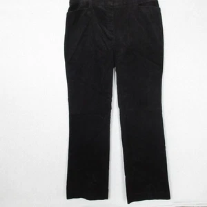 Jones New York Pants Womens 14 Black Corduroy Stretch Straight Leg NWT Classic - Picture 1 of 12