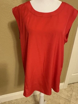 Blusa roja sin mangas para mujer J Crew, mediana  Foto 1 de 4