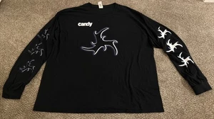 Camicia a maniche lunghe Candy Band 2XL XXL hardcore punk metallo scollato tornello largo - Foto 1 di 7
