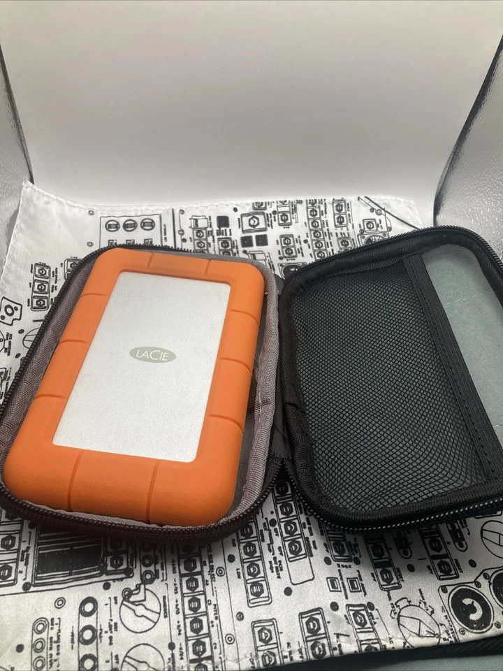 LaCie 1TB Rugged Mini External Hard Drive USB 3.0 Model LAC301558 Orange - Image 1 of 4