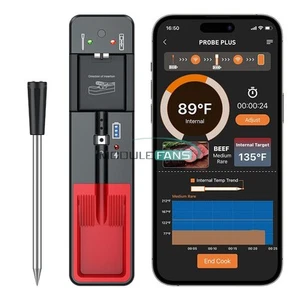 Wireless Bluetooth Meat Food Thermometer Probe Cooking BBQ Temperature Gauge N - Picture 1 of 23