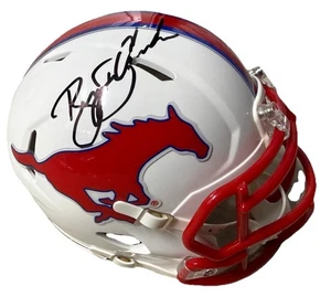 BRYSON DECHAMBEAU signed (Southern Methodist) SMU mini helmet BECKETT BT56194 - Picture 1 of 2