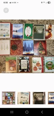 Juego mixto de tarjetas de Navidad y cumpleaños, 25 piezas tarjetas de felicitación navideñas con sobres Foto 1 de 4