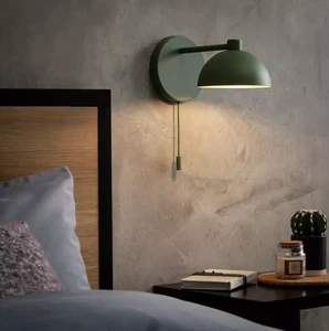Habitat Mushroom Metal Wall Light Green With Pull Switch IP20 Home Decor 4W -NEW - Picture 1 of 4