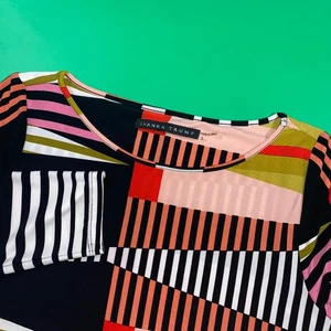 Vestido Vaina Ivanka Trump Estampado Geométrico Manga 3/4 Cuello Redondo Para Mujer Talla S - Imagen 1 de 7