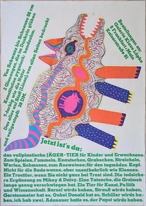 Poster Plakat - Galerie Klaus Lüpke - Spielzeug - Jäger-Tier - Frankfurt am Main - Bild 1 von 1