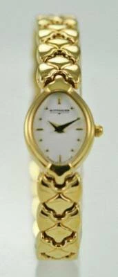 Wittnauer Damenuhr Edelstahl Gold Stahl Wasserdicht Batterie Weiß Quarz - Bild 1 von 3