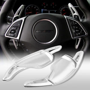 Steering Wheel Shift Paddle Shifter Extension Fit Chevrolet Camaro 16-18 Silver - Picture 1 of 11
