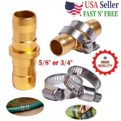 Kit de reparación de conector de manguera de agua de jardín de 1 ~ 6 piezas de 5/8" 3/4" con abrazadera de acero inoxidable Foto 1 de 4