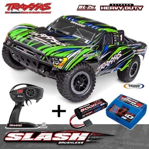TRAXXAS# TRX58334-4-GRN Slash 1/10 2WD + 5000 mAh Lipo Akku + ID-Lader SPAR-SET - Bild 1 von 8