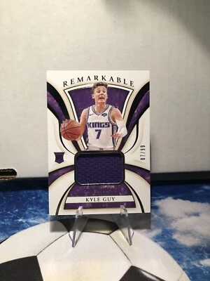 2019-20 Immaculate Remarkable Rookie Patch Kyle Guy RC 07/99 Kings Jersey Match - Image 1 of 2