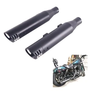 Black 3" Slip on Mufflers Exhaust for Harley Sportster XL 883/1200 2014-2022 - Picture 1 of 8