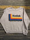 Vintage Kodak Camera Sweatshirt M Medium L Large Gray Retro Logo Official