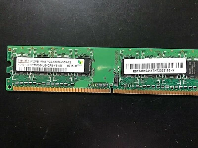 HYNIX HYMP564U64CP8-Y5 AB, PC2-5300U-555-12, 512MB, 1Rx8, CL5 Memory  NEW - Image 1 of 4