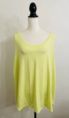 NWT Ava & Viv Women's Plus Apple Lime Green Workout Athletic Tank Top Stretch 2X - Image 1 of 4