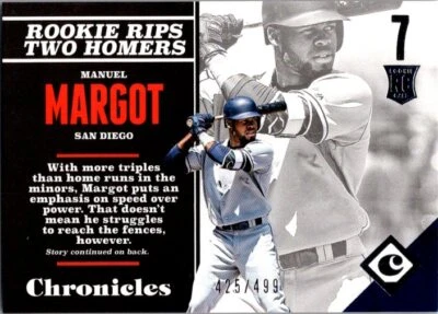 2017 Panini Chronicles Baseball /499 Manuel Margot RC Rookie #113 Rays Padres - Image 1 of 2