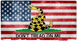 Gadsden Flag sticker decal USA Flag Dont Tread on Me Truck car window 4x4 C - Picture 1 of 2