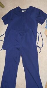 EUC Natural Uniforms, Natural Comfort set, pants and top, navy blue, size XS 