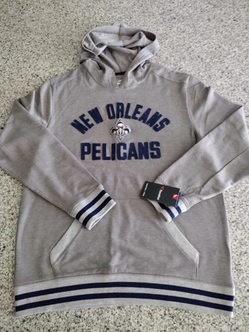 New Orleans Pelicans NBA Fanatics Pullover Hoodie Gray Mens Size Large NWT Cover