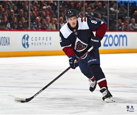 Cale Makar Colorado Avalanche Unsigned Navy Alternate Jersey Photograph Cover