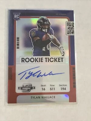 2021 Contenders Optic Tylan Wallace Rookie Ticket Auto Autograph Red #8/149 - Image 1 of 2