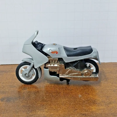 Hot Wheels 1988 ARCO Silver & Black Diecast & Plastic Motorcycle Toy - Image 1 of 4