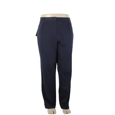 Pantalón de algodón Salon Z Real Clothes NUEVO $98 Kimberly talla 16 x 30 azul marino bolsillos Foto 1 de 4