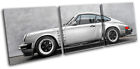 Concrete Classic Porsche 911 Cars TREBLE DOEK WALL ART foto afdrukken