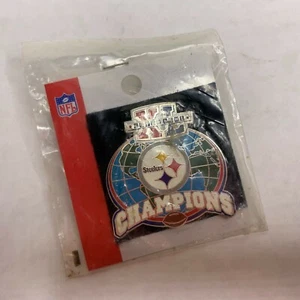 NEW SEALED Pittsburgh Steelers Super Bowl XL Champions Globe Hat / Lapel Pin NFL - Picture 1 of 3