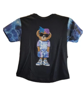 SET OF 3 Citi Trends Kids Lighting Bear Top T-Shirt Tee Black SIZE 5/6 & 7 - Picture 1 of 4