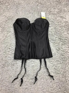 Carnival Torselette Full Figure Bustier Womens 34C Black Style 424 - Picture 1 of 11