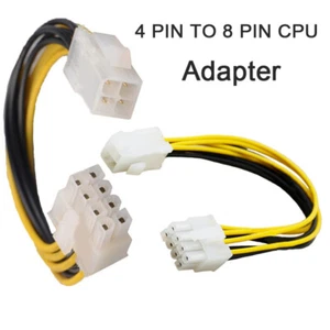 4-Pin to 8-Pin ATX Motherboard CPU Power Supply Adapter Converter CableB`sfMDAU - Photo 1/8