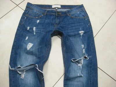 NEXT BOYFRIEND JEANS THE RUTH TAPERED 14R faded relaxed boyfit distressed ripped - Image 1 of 4