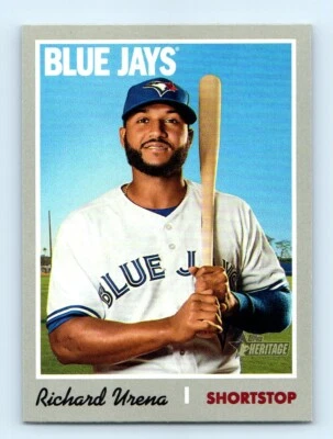 2019 Topps Heritage Richard Urena Toronto Blue Jays #243 - Image 1 of 2