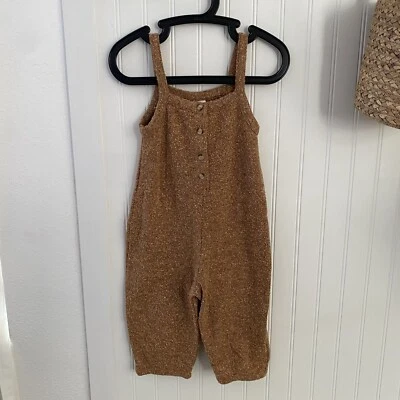 Zara Toddler Multi Color Marled Brown Knitted One Piece Romper 18-24 Months NWT - Image 1 of 4