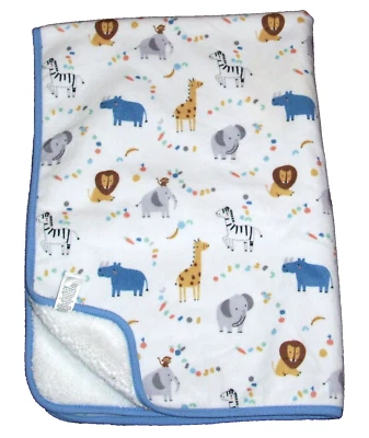 TCP El Zoológico Infantil Safari Animales Bebé Manta Sherpa Elefante Jirafa León Foto 1 de 2