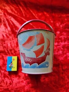 Vintage Soviet Childrens Metal Pail For Playing In The Sand/Original/USSR
