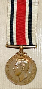 WW2 POLICE MEDAL & RIBBON ,NAMED ORIGINAL.GOOD. - Picture 1 of 3