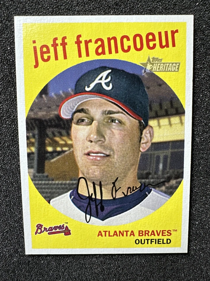 JEFF FRANCOEUR #165 2008 Topps Heritage QTY Atlanta Braves   - Image 1 of 2