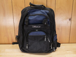 Targus Laptop Backpack Travel Business Water Bottle Blue Black XL - Used