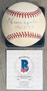 WARREN SPAHN W/HOF 73 LICENSED BECKETT AUTHENTICATED SIGNED NATIONAL LG BASEBALL - Picture 1 of 3