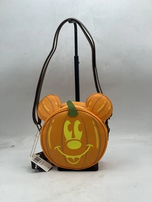 Loungefly | Disney Mickey Mouse Pumpkin Crossbody Bag Orange Glow In The Dark - Image 1 of 4