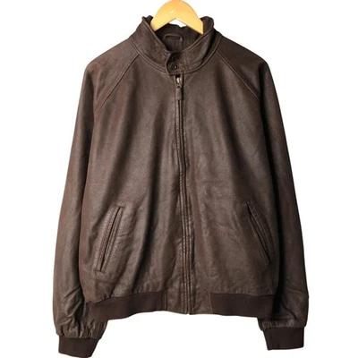 Used Marks and Spencer Harrington Leather Jacket Men's Size L - Image 1 of 4